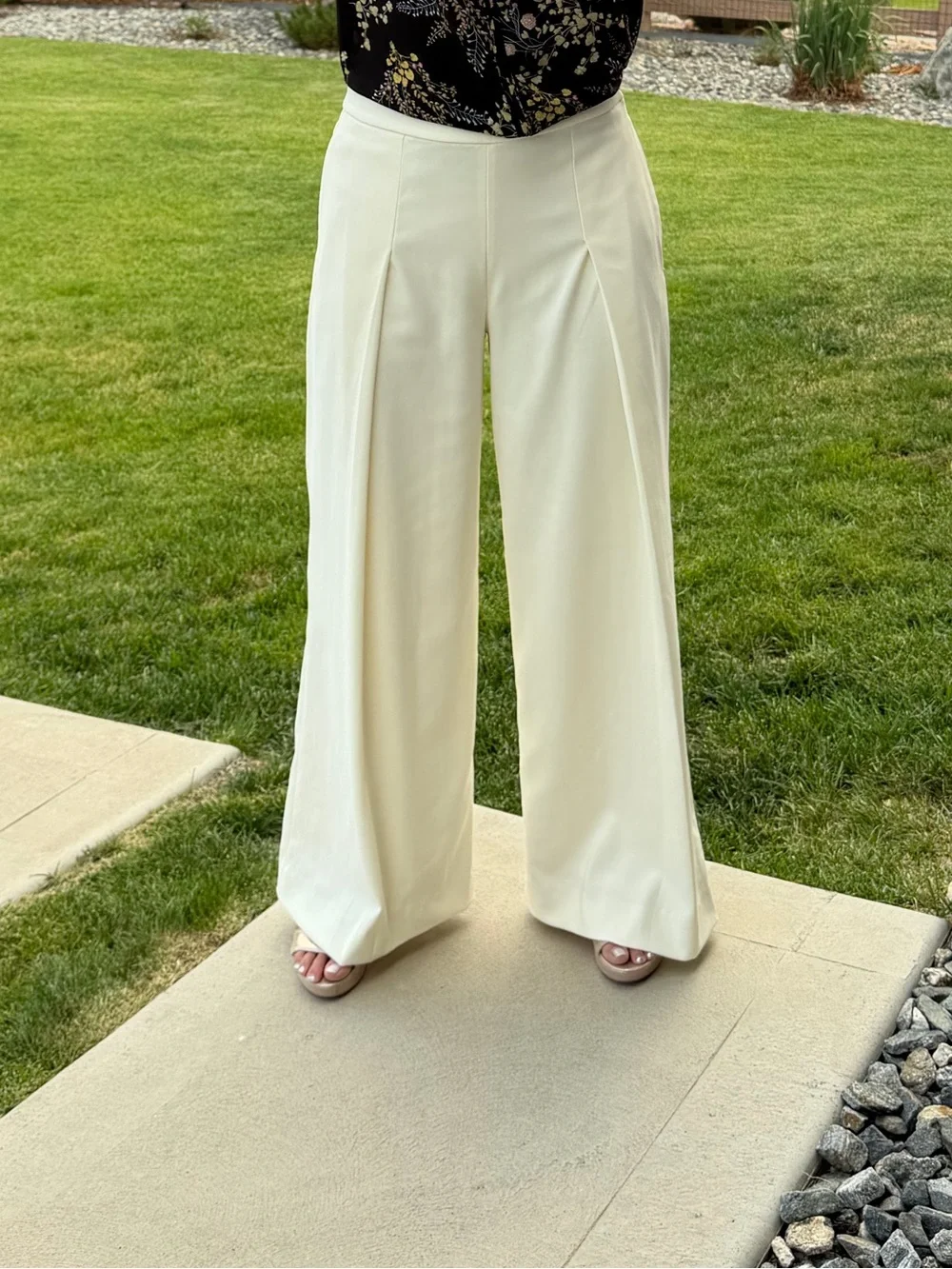 Wide Leg Ivory Trousers Ralph Lauren